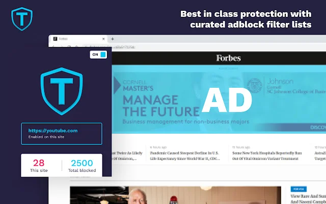I-download ang Tau Adblock – Pinakamahusay na Ad Blocker para sa Browser - Screenshot 1