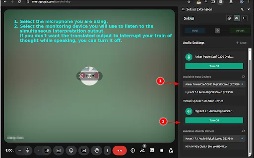Sokuji – AI Meeting Translator: Real-time Voice Translation - Screenshot 4