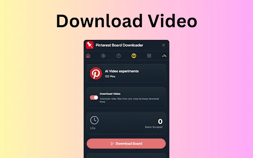 Pinterest Board Bulk Downloader: I-download ang Pins at Videos - Screenshot 3
