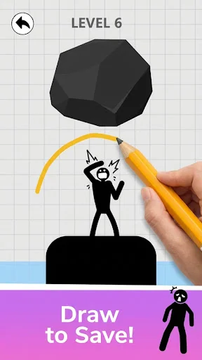 Save Stickman: Brain Draw Line – I-download ang Pinakabagong Laro - Screenshot 1
