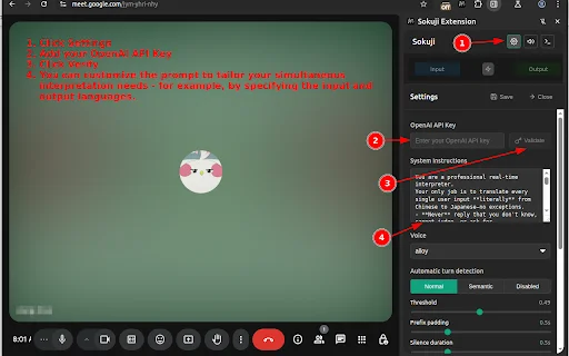 Sokuji – AI Meeting Translator: Real-time Voice Translation - Screenshot 3