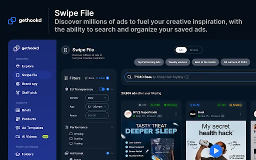 GetHookd.AI: I-save ang Ads sa Meta Library sa Isang Click - Screenshot 4
