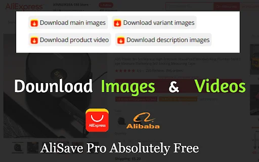 AliSave Pro: I-download ang AliExpress Images at Videos nang Mabilis - Screenshot 1