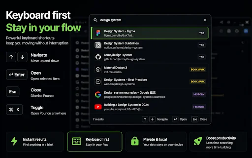 Pounce: Mabilis na Browser Search gamit ang ⌘K Shortcut - Screenshot 4
