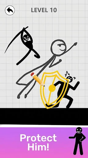 Save Stickman: Brain Draw Line – I-download ang Pinakabagong Laro - Screenshot 3
