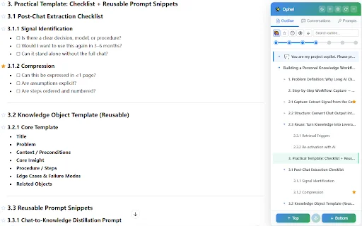 Ophel Atlas: Ayusin ang AI Chats sa ChatGPT, Claude, at Gemini - Screenshot 1