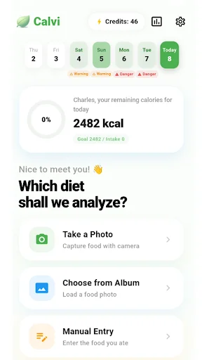 I-download ang Calvi – AI Diet at Calories para sa Iyong Kalusugan - Screenshot 1
