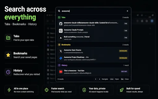 Pounce: Mabilis na Browser Search gamit ang ⌘K Shortcut - Screenshot 3